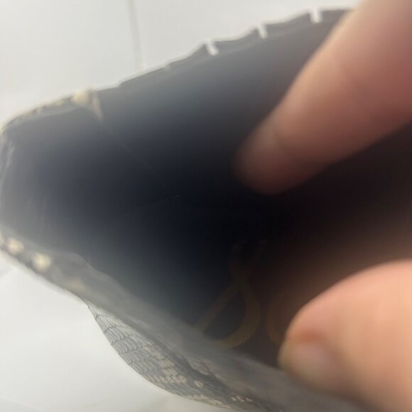 Sam Edelman Womens Snake Print Booties Block Heel Pointed Toe 7 Black & White Fa - Picture 9 of 10